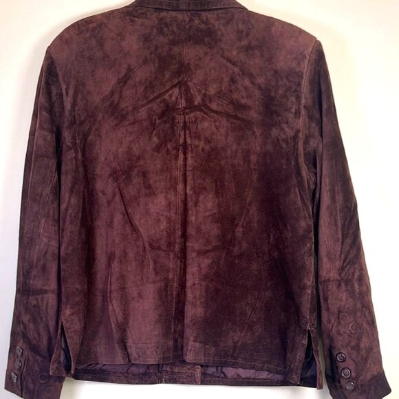 MiddleBrook Park Brown Leather Woman Med Blazer Jacket BoHo Heritage Outdoor - Picture 8 of 8